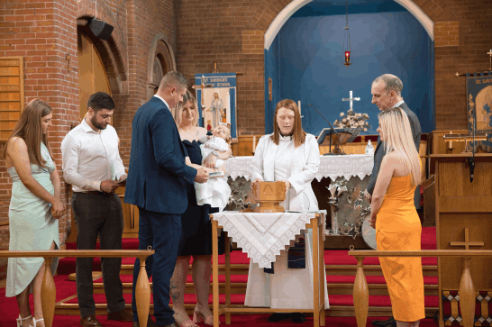 Christening in a church 